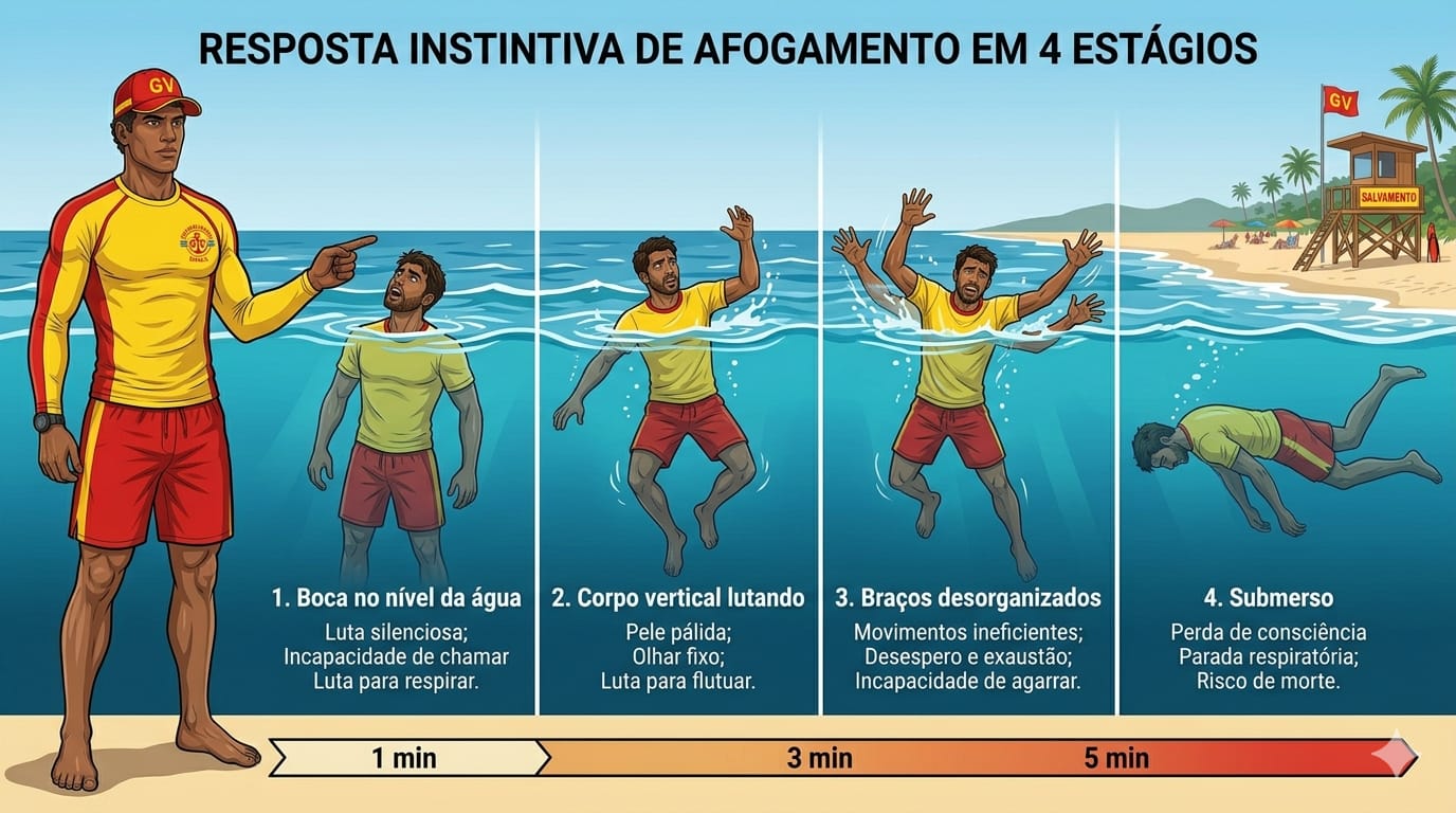Sinais de Alerta de Afogamento